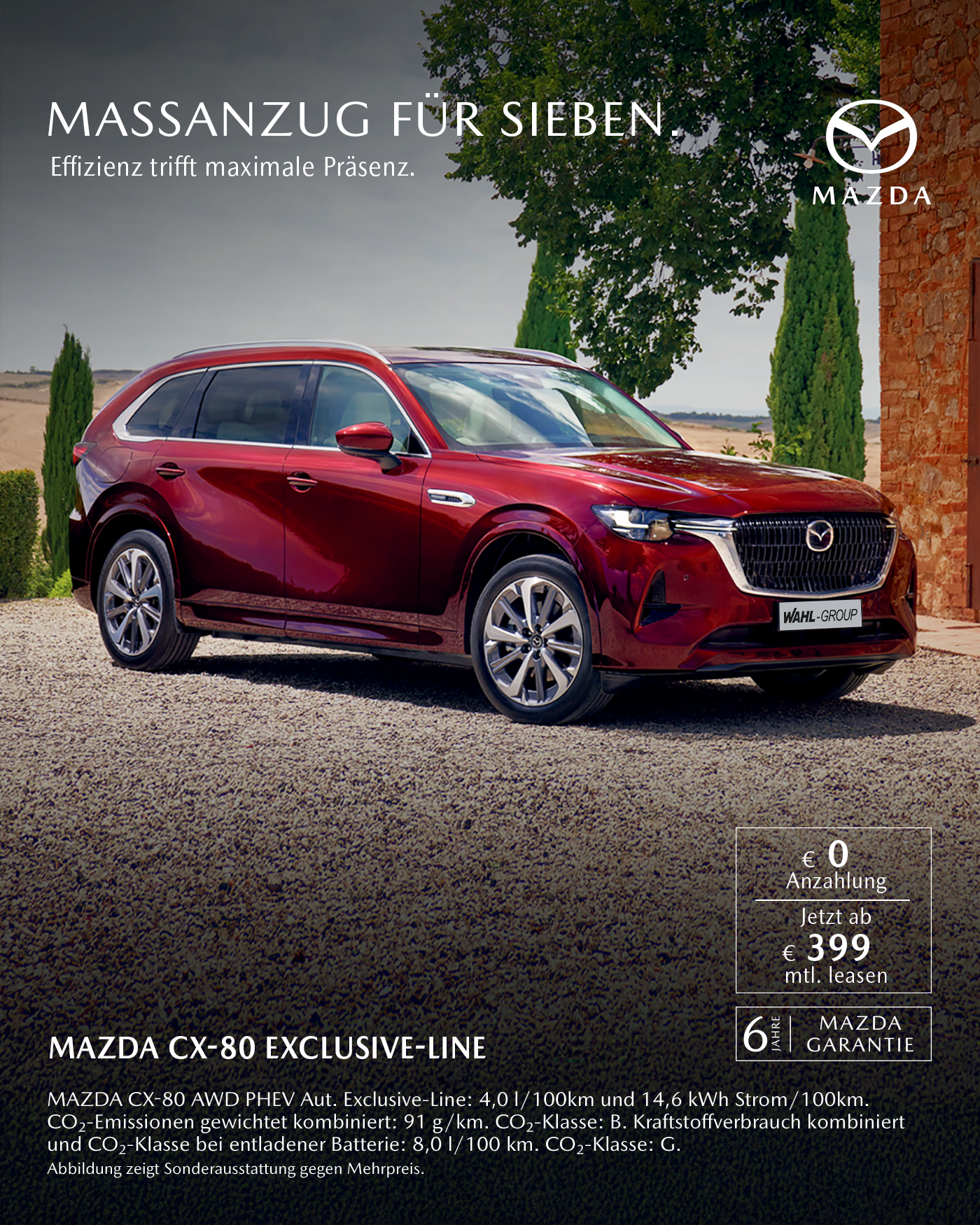 Mazda CX-80 Leasing bei der Wahl-Group